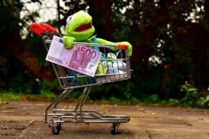 Grafico che mostra i guadagni medi di un piccolo e-commerce nel 2023.